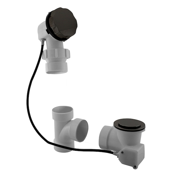 Westbrass Sch. 40 PVC 27" Cable Drive Bath Waste, Ball Joint Head in Oil Rubbed Bronze D50P27BJ-12 - main